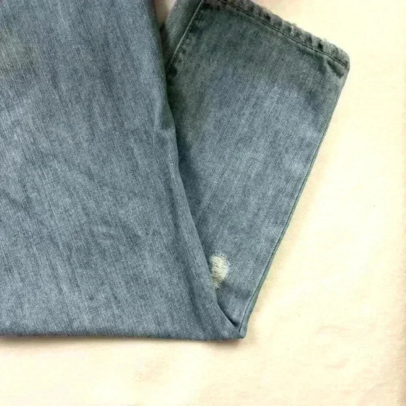 Paige Callie Crop Broke Distress Light Wash Boyfriend Midrise Ankle Jean Size 28 - Picture 10 of 15